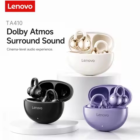 TA410 Lenovo Clip-on Sports Fashion Headphone Hanging Earplugs TWS HIFI ACC Stereo HD Call Smart Hea