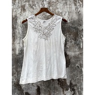 short sleeve round neck floral embroidered shirt frs T4090