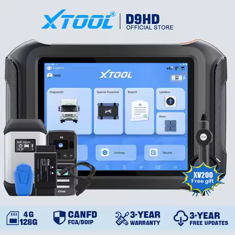 XTOOL D9HD Full Set Automotive Scanner For 12V Car 24V Heavy Duty Trucks Car Diagnostic Tools ECU Co