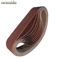 RAREM 10pcs Sanding Belts, Alumina 80 Grit Abrasive Sanding Belts, Durable 330 x 30 mm / 1.2 x 13 In