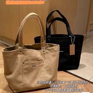 apc rivet pocket canvas tote shoulder bag hand bag