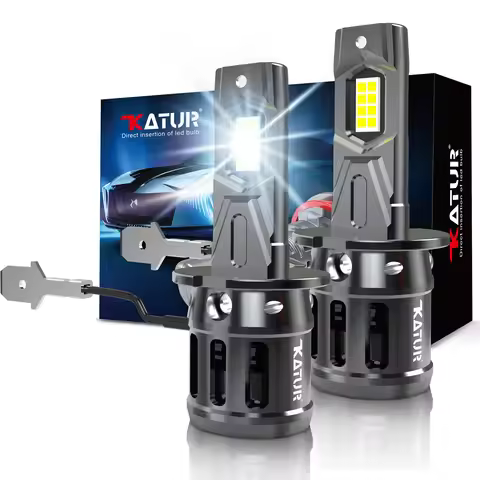 Katur 2pcs H3 LED Headlight Bulb Canbus Car Head Fog Light Super Bright 6000K 20000Lm 110w For Seat 