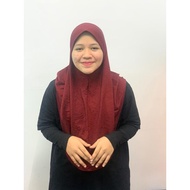 TUDUNG SARUNG PLAIN TUDUNG SARUNG COTTON TUDUNG SARUNG LABUH XL (MERAH)
