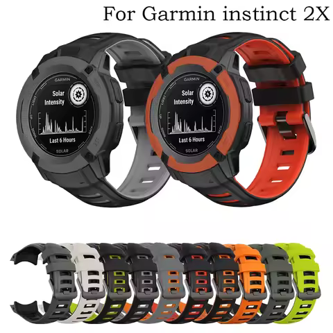 26MM Silicone Watch Strap For Garmin Instinct 2X Solar-Tactical Edition SmartWatch Bracelet WatchBan