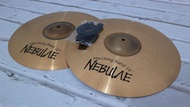 Cymbal Nebulae Marching Band 16 " satu set dan strap cymbal drumband