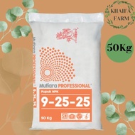 ss npk mutiara profesional 9-25-25 (50kg/zak) - repack 1 kg