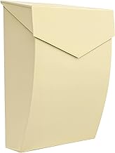 NACH Bradley Galvanized Steel Mailbox, Wall Mount Mailboxes for Outside, Cream Mailbox, Decorative M