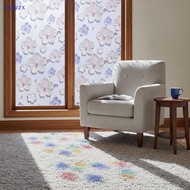 Fstyzx 3D Embossed Floral Window Privacy Film Static Cling Heat Insulation 1Roll 60*100cm for Home W