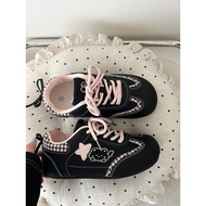 kasut sukan sneakers women Cute Black Puffed Design Shoes for Women - Stylish Casual & Training Snea