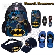 Batman bag MANY BONUSES boys' school bag with BATMAN Superhero Character Motif, latest model, Realpi