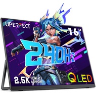 UPERFECT 16inch 2.5K 240HZ 100% sRGB Portable Monitor for Gaming and Work
