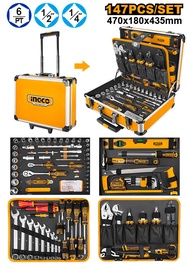 INGCO ชุดเครื่องมือช่าง 147 ชิ้น พร้อมกระเป๋าอลูมิเนียม รุ่น HKTHP21471 ( Tools Set )ชุดเครื่องมือ