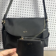 Japanese Style agnes.b Waterproof Nylon Shoulder Bag All-Match Crossbody with Small Wallet Shoulder 