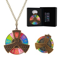 DND 5E Class & D20 Dice Spinner Necklace - 2 in 1 Class Roulette Picker & D20 Dice Roll Fidget Tool