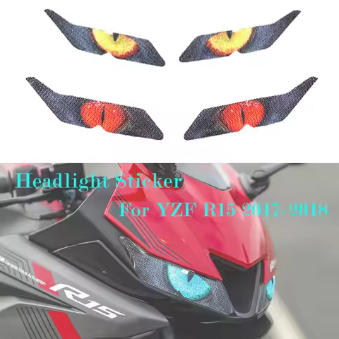 Motorcycle Headlight Sticker For Yamaha R15V3 R15 V3 YZF-R15 YZFR15 2017 R15 2018 Head Light Protect