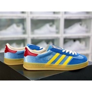 Adidas X Gucci Gazelle Esquisite Blue Low Casual Unisex Skate Shoes Sneakers For Men Women