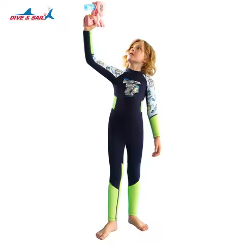 Kids Wetsuit 1.5mm Neoprene Thermal Swimsuit for Boy Girl Children Junior Wet Suit for Cold Water Lo