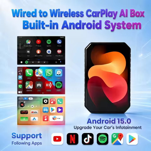 Android 15 Carplay AI Box Wireless Carplay Android Auto WiFi Support Netflix Youtube For Nissan Mazd