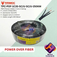 Tarmoc TPC-POF-1C3S-SC/U-SC/U-250 Black | Preconnectorized Drop Cable with POF 250 Meters