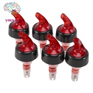 6 Pcs Measure Liquor Pourer,Plastic Measured Liquor Pourer Measuring Chamber Pourer Pour Spout Stopper for Liquor Wine