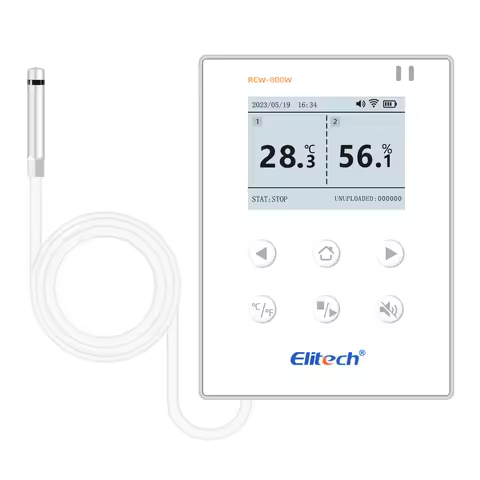 Elitech Wireless Digital Temperature Humidity Data Logger Data Storage WiFi APP LCD Temp Hygrometer 