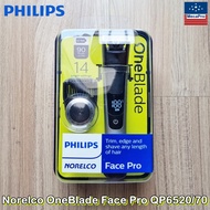 Philips® Norelco OneBlade Face Pro Electric Trimmer and Shaver QP6520/70 ฟิลิปส์ เครื่องโกนหนวดไฟฟ้า ที่กันจอนและโกนหนวด