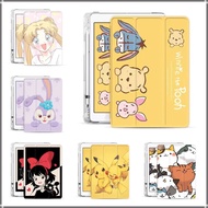 Sailor Moon &amp; Winnie the Pooh【With pen slot】Cute iPad Case and Cover with Pencil Holder for iPad Air 1 2 3 / Pro 11 10.5 10.2 9.7 Inch IPad 2017 2018 2019 Auto Wake Up Sleep Case Cover Ready Stock