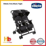 Chicco Ohlala Twin Black Night ((LIGHTEST TWIN STROLLER ONLY 8KG)
