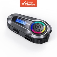 Q08 Bluetooth 5.3 Helmet Headset LCD Display RGB EQ Waterproof