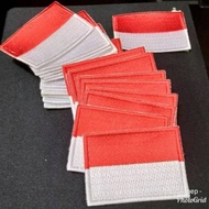 MERAH Embroidered Logo Emblem 5x7 cm Badge Bet Red and White Flag