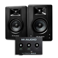 M-Audio Recording and Streaming Collaboration Bundle – M-Track Duo USB Audio Interface, 120W Stereo 