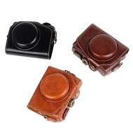 PU Leather Camera Case Bag Cover for Canon G7X G7 X Digital + Strap Top New