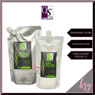 QS Beauty (3D35 + 3D36) Gold Series Rebonding Cream Speedy Types No. 1 & Rebonding Neutralizer Cream