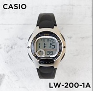 CASIO 卡西歐 10年電力電池 (中性錶) 大型的螢幕 (銀框) LW-200-1A