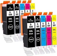 PGI-580XXL CLI-581XXL Cartridges Compatible with Canon 580 581 XXL Pixma TR7550 TR8550 TS705 TS6150 