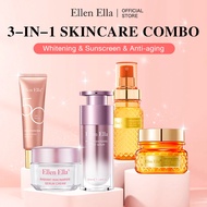 ELLEN ELLA Rejuvenating Skincare Set Niacinamide Whitening Serum Ginseng Anti Aging Cream