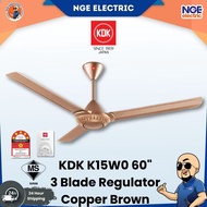 FAN| KDK K15W0 Kipas Siling Fan Original 6” Ceiling Fan WH PBR – Motor Jimat Tenaga + Regulator Asal