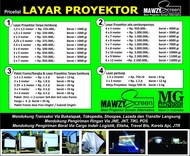 Paket frame layar proyektor ukr 3x4 meter tanpa sambung screen projector layar tancap nonton bareng