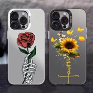 Beautiful Yellow Sunflower Electroplate Silver IMD Case For Xiaomi Poco M7 X7 Pro F7 Pro C75 C71 Cov