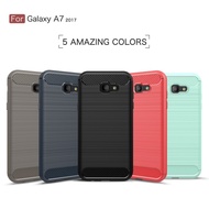 Soft Carbon Fiber Phone Case for Samsung Galaxy A7 2017 A720 A720F