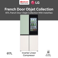LG 617L Inverter French Door Fridge with InstaView GR-A24FQSMB | Objet Collection Energy Saving Peti Sejuk 冰箱