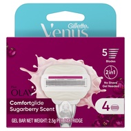 Gillette Venus Comfortglide Sugarberry 4 Razor Blade Refills / Cartridges