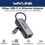 WAVLINK 5Gbps USB C to Ethernet Adapter RJ45 Gigabit LAN Ethernet Driver-free Thunderbolt 5/4/3 Comp