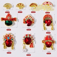 【GuangDa】Women Nail Art New Year Chinese Style Opera Face Crystal Decoration Water Drill Wedding Web Celebrity Paste Crystal Ladies Nail Care