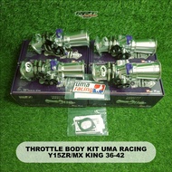 THROTTLE BODY KIT UMA RACING Y15ZR/MX KING 32-42MM VARIO 150 32MM NVX NMAX AEROX V2 32MM