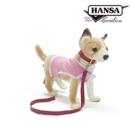 Hansa擬真動物玩偶 HANSA 吉娃娃(米)27公分-粉衣