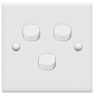 BOSS 3 Gang 1 Way Switch - 3 Gang 2 Way 10AX B33