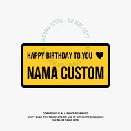 Rambu Ucapan Ulang Tahun Unik 30cm x 15cm Happy Birthday Akrilik
