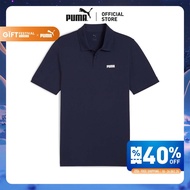 PUMA BASICS - Essentials Small Logo Pique Polo Men สีฟ้า - 68676206