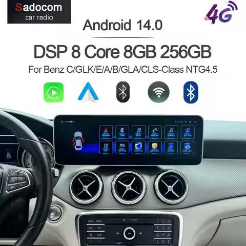 14.9" Carplay Android 13.0 8Core GPS radio Player Multimedia Wifi navigation For Mercedes Benz C/GLK